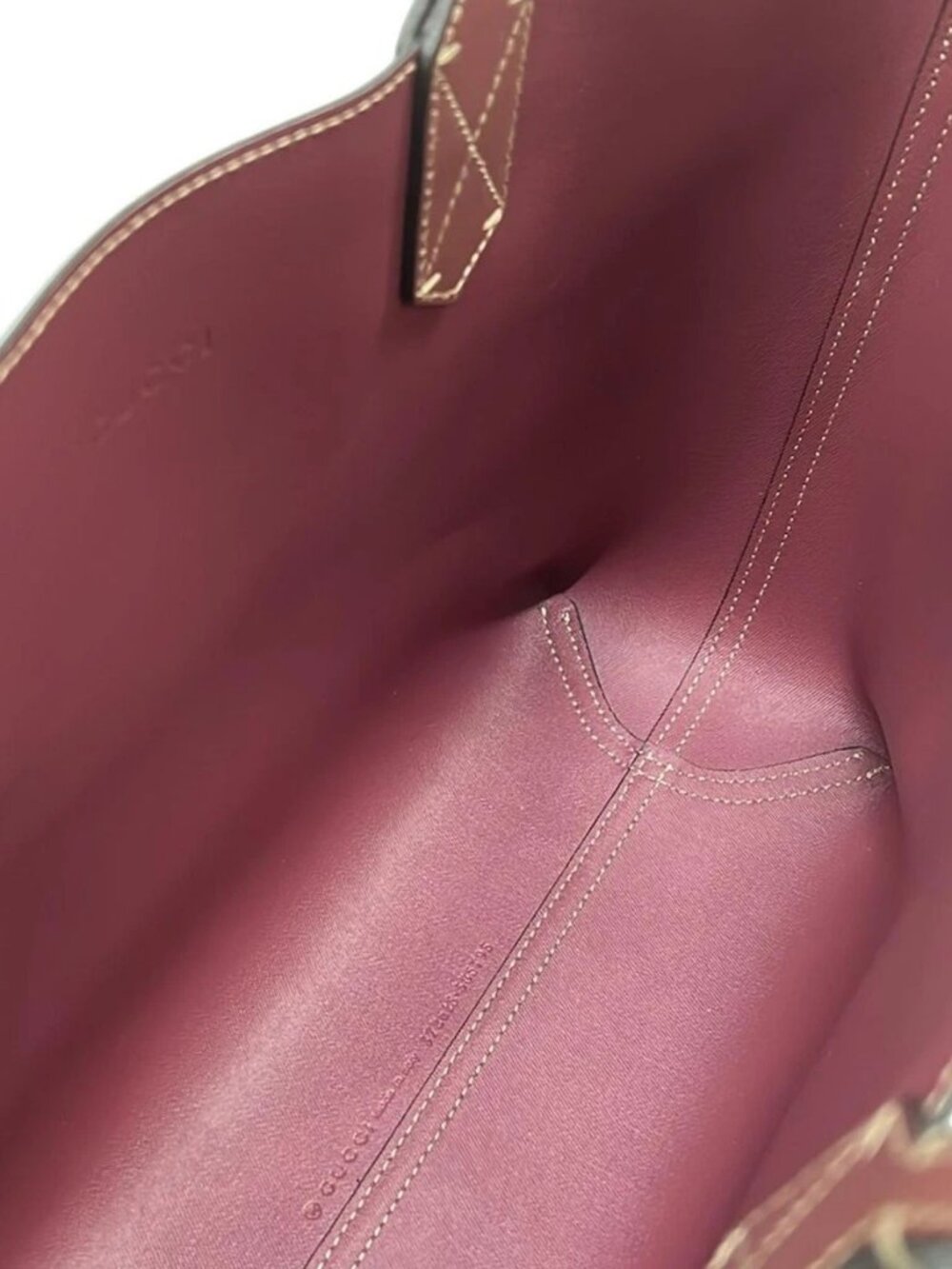 GUCCI GG Blooms 372613 Gray Bordeaux Multi PVC Leather - Tote Bag - Picture 14 of 15